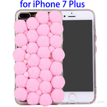 3D Furry Balls Pattern Protective TPU Phone Case for iPhone 7 Plus